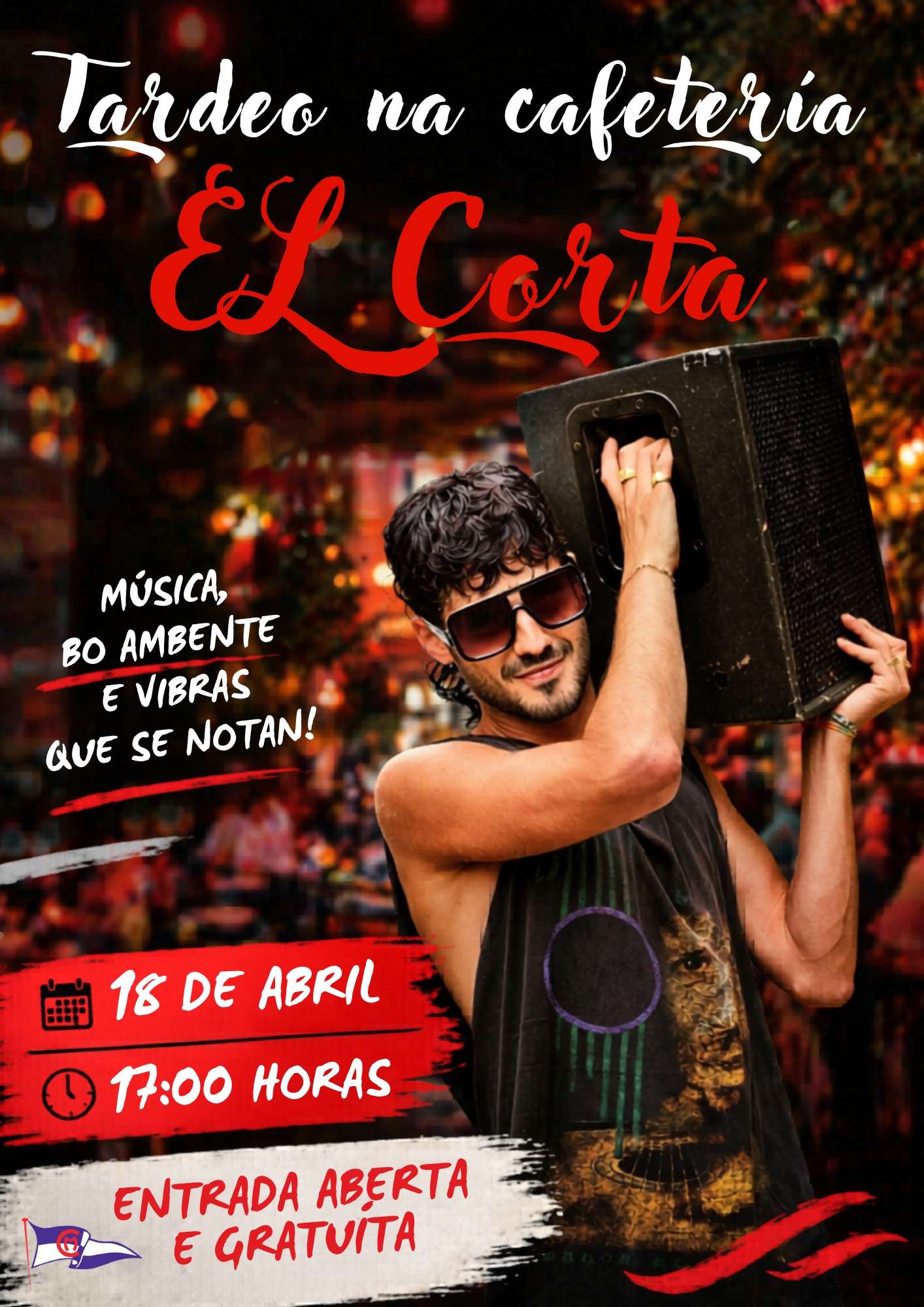 Tardeo en la cafetería con El Corta en el Club del Mar de San Amaro 18 de abril 2026