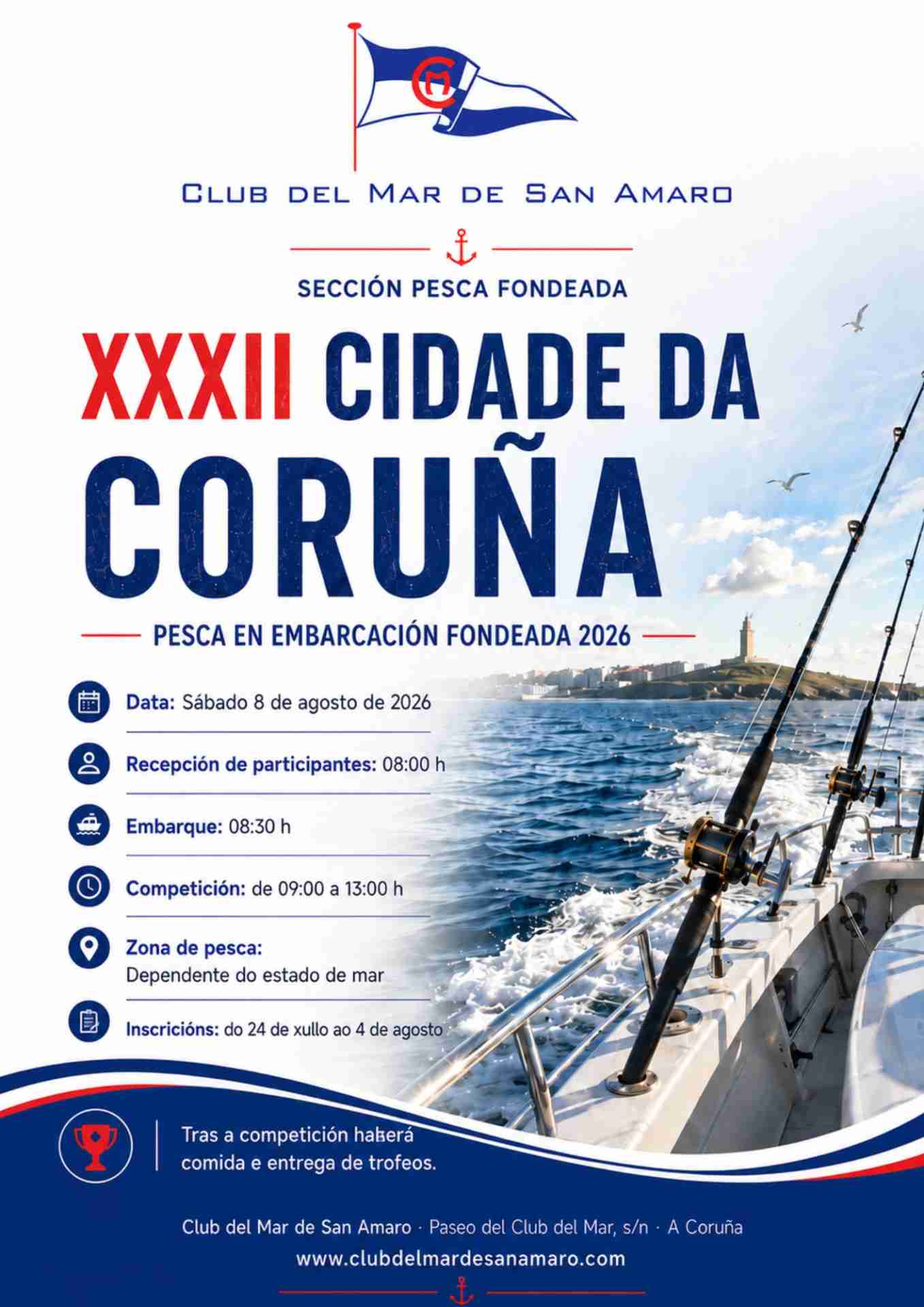 32º Trofeo Cidade da Coruña de Pesca Fondeada - Club del Mar de San Amaro