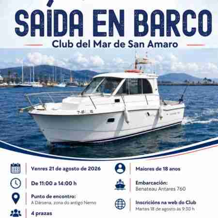 Salida en barco del Club del Mar de San Amaro en A Coruña